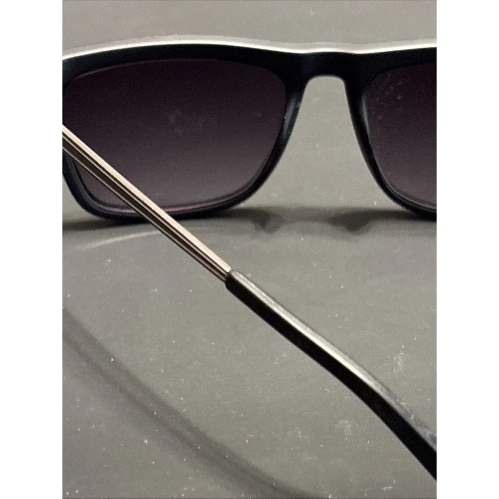 GUESS GF0176 02B Matte Black Rectangular Sunglasses 55-17-140 Gradient